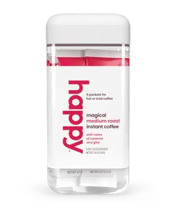 Happy Magical Medium Roast Instant Coffee 8 ct. Packets  with notes of Caramel & Glee