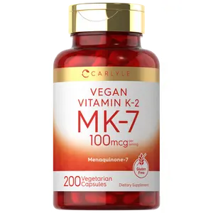 Carlyle Vitamin K2 MK7 Supplement | 100 mcg | 200 Vegan Capsules | Menaquinone-7 | Non-GMO, Gluten Free Carlyle Vitamin K2 MK7 Supplement | 100 mcg | 200 Vegan Capsules | Menaquinone-7 | Non-GMO, Gluten Free