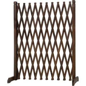 Expandable Garden Trellis, Solid  Freestanding Lattice Panels for Outside, Decorative Lattice Fence Trellis for Climbing  Outdoor, Brown