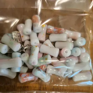 Bead Bags with Charm and String - Variety of Colors - $2 Each, random picks