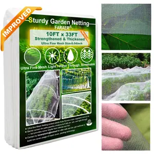 Ultra Fine Insect Barrier Netting Thickened Mesh Net Mosquito Bugs Out Protection Netting for Vegetable Plants Fruit Flowers Greenhouse Row Cover Raised Bed Insect Barrier Screen Net