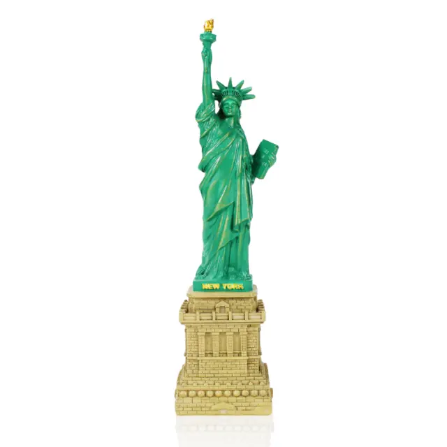 Statue of Liberty Replica Statue w/ Doric-Style Fancy Brick Base | Statue of Liberty Souvenir (3 Sizes)