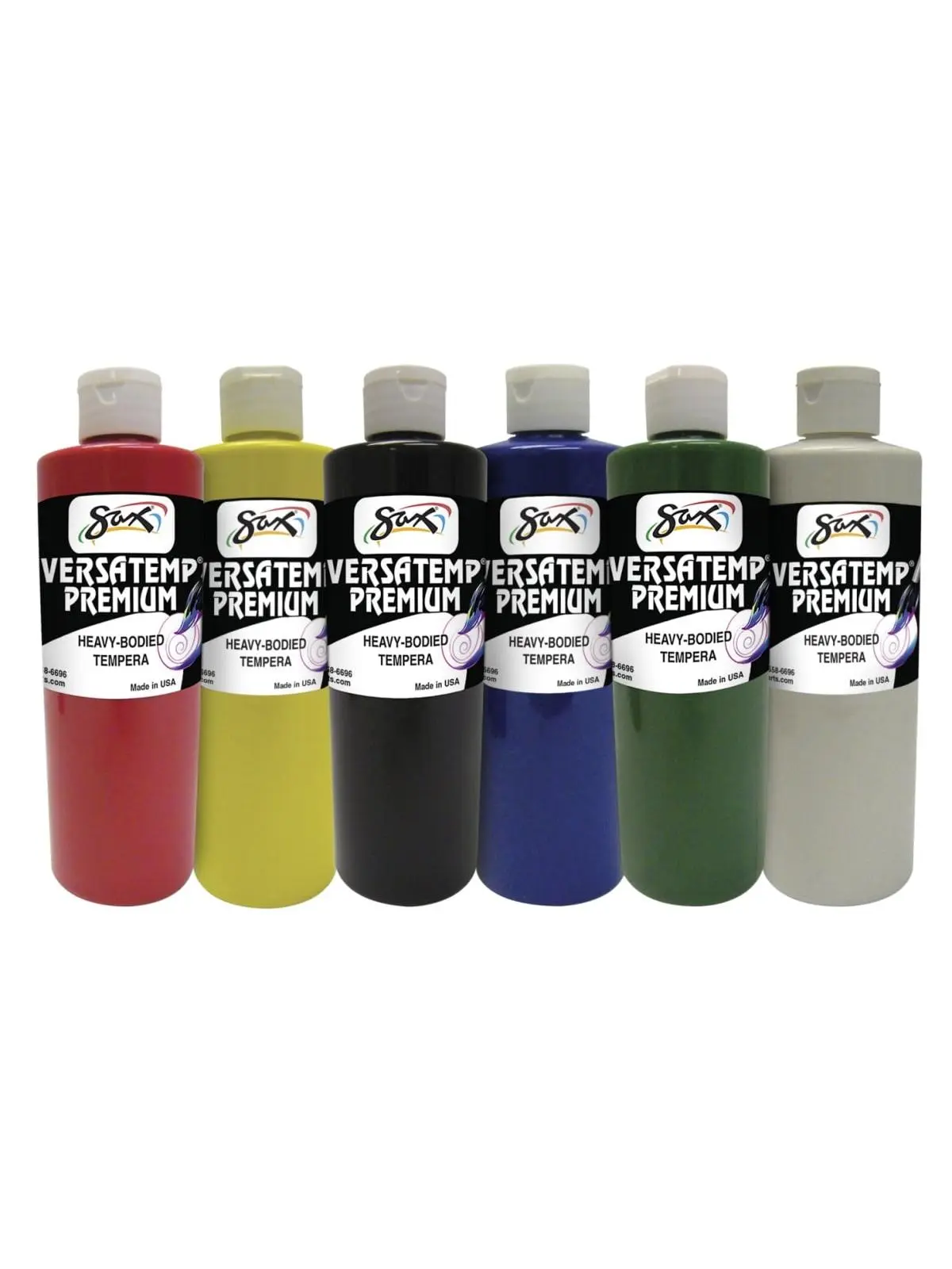 Chroma Acrylics 1592736 Versatemp Premium Heavy-Bodied Tempera Set, Multiple Colors, 6 Pints