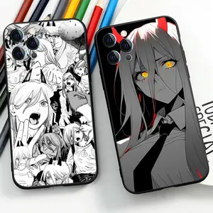 Power Animation Chainsaw Man Phone Case Silicone Soft For IPhone 17 Air 16 15 14 13 12 11 X XR Plus Pro Max Plus