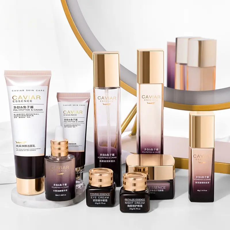 9-Piece Caviar Skincare Ultimate Glow Kit - Premium Brightening & Repairing, Hydrating & Moisturizing, for Even Skin Tone, Moisture, Hydrating Set