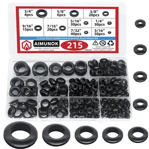 Rubber Grommet Assortment Kit, 215pcs/set 9 Sizes Eyelet Ring Gasket, Durable O-ring Seal Tool Set for Home Repair, Home Repair Kit