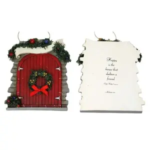 212 MAIN Personalizable Resin Roman Barn Door Ornament - Custom Banner Quote Home Decor, Holiday Decorations Accessory