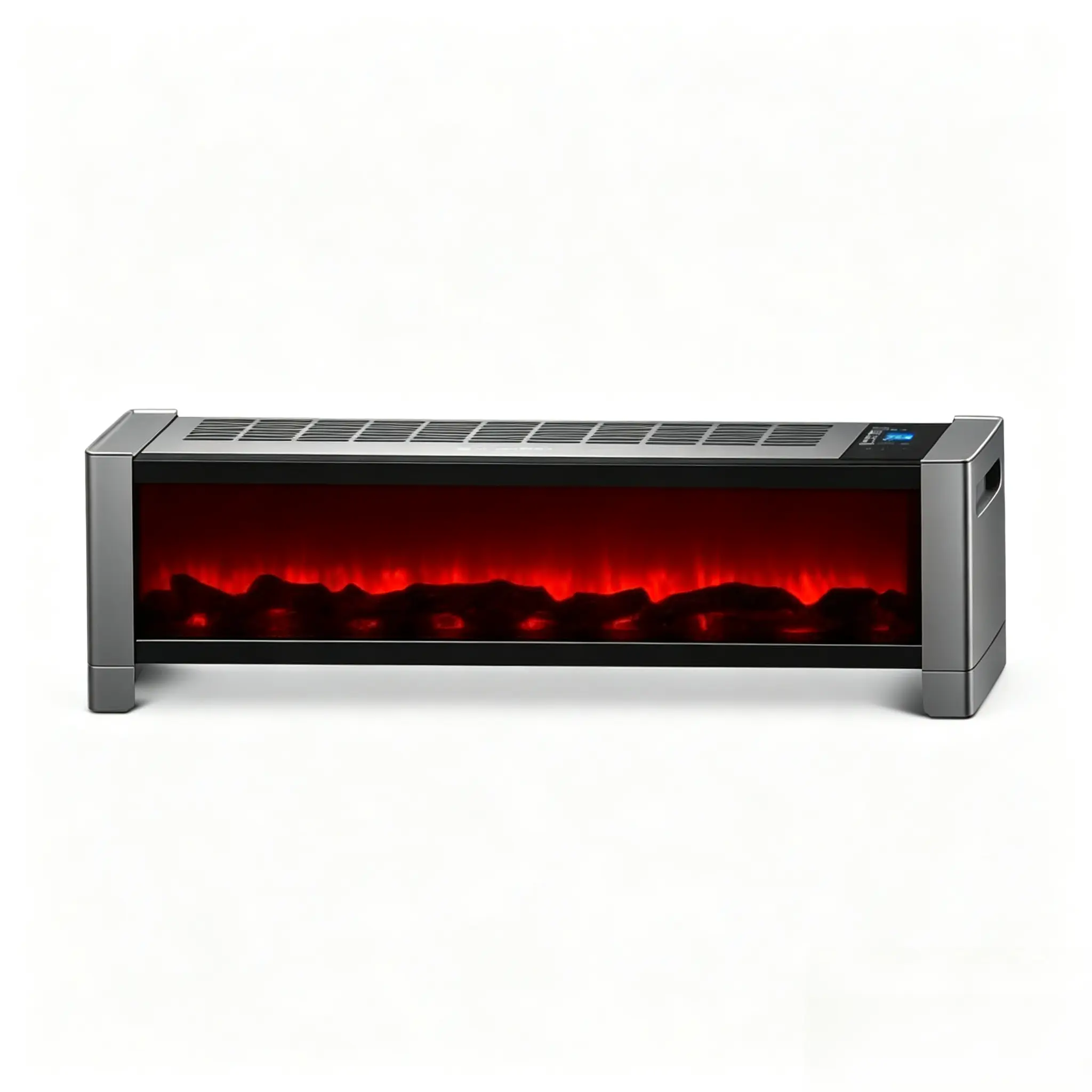 1500W Baseboard Heater With 3D Flame, 2S Fast Heating, Remote Control & 12H Timer, Quiet Portable Space Heater For Bedroom Office, Adjustable Thermostat & Overheat Protection