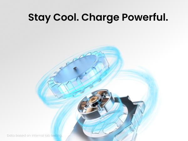 SHARGE ICEMAG 3 MagSafe Portable Charger, Qi2.2 25W Magnetic Power Bank 10000mAh 35W USB-C Fast Charging, with Active Cooling& Built-in Cable, Transparent RGB Design for iPhone 17e/16/15 Series