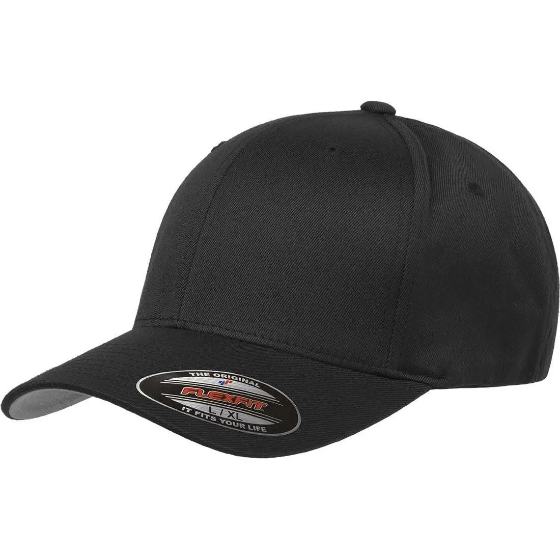 Flexfit Baseball Cap for Men - Wooly Combed Twill Athletic Fitted Hat, Structured 6-Panel Design for Modern Sports, Fitted Hats, Baseball Style Hats