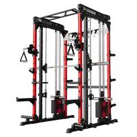 Red rack with weight stack set