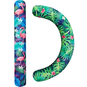 Inflatable Swimming Noodles Set - 2 Pack Fabric Covered Pool Floats for Adults, Noodles Curved Swimming Pool Float for Adult Summer Beach Party Vacation Sea Beach Lake