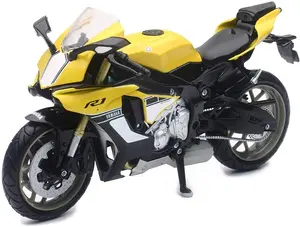 New Ray 1:12 Scale Yamaha YZF-R1 2016 Motorcycle Diecast Model Bike Yellow
