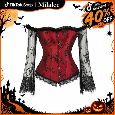 Halloween Wear Plus Size Women's Renaissance Revival Corset Girdle Lace Costume Princess Super Corset Halloween Gothic Party Outfit 8125-D1 Under Bust Corset Embroidered Corset LIVE4