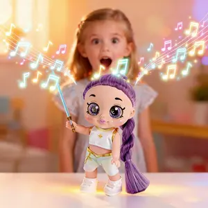 Platinum Edition K-Pop Idol Girl Group Figurine Decoration, Rumi Mira Zoey Anime Action Figure Doll, 5D Shiny Eyes, Music Jointed, Fan Collection and Kids Gift, 7/10 inches