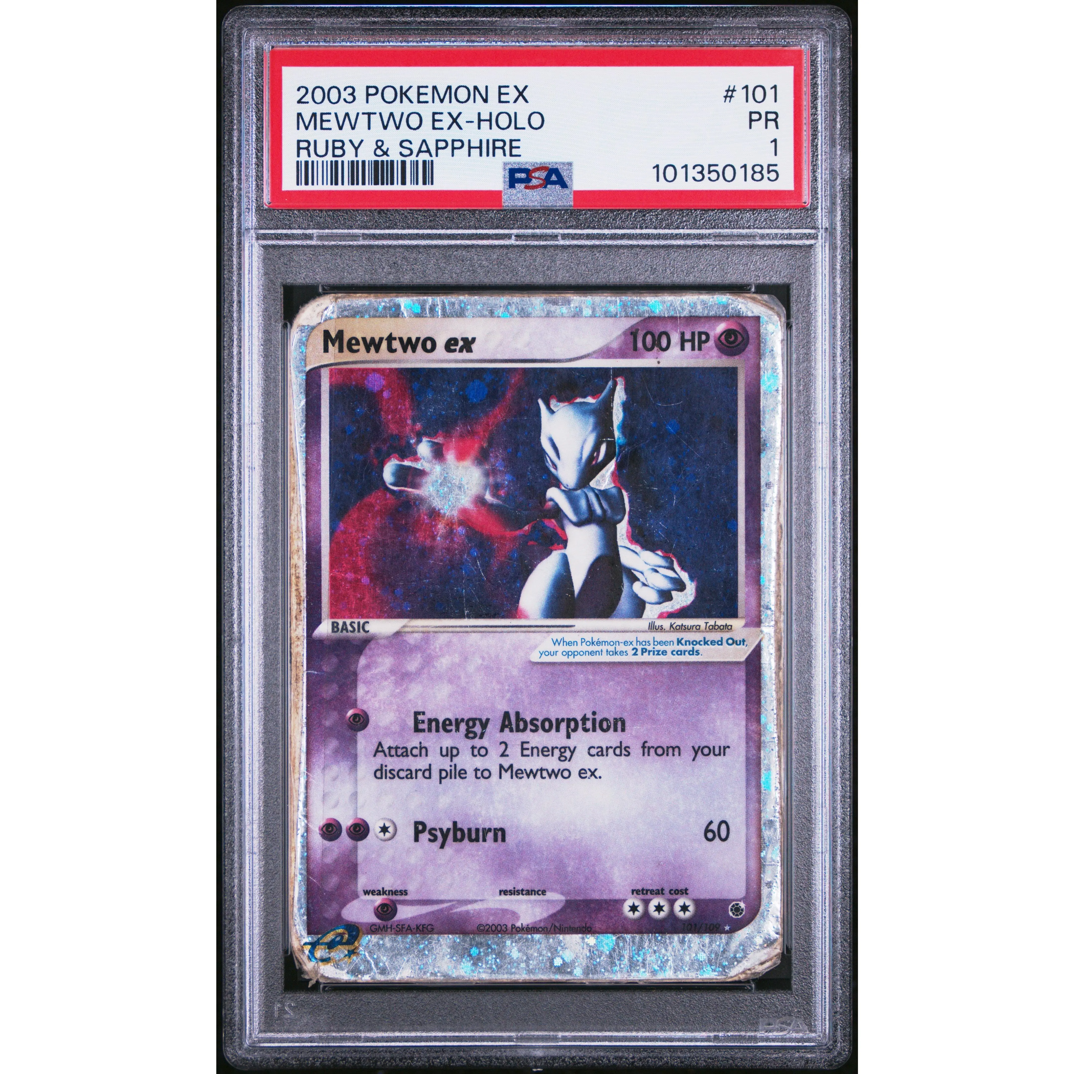 Mewtwo ex Holo PSA 1 2003 Pokemon Ex Ruby & Sapphire #101 - TikTok Shop