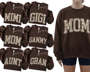 Personalized Grandma Sweatshirt Floral Custom Name Crewneck, Nana Mimi Gigi Grammy Dark Chocolate Gildan Pullover, Mother’s Day Gift for Grandma from Grandkids, Vintage Botanical Aesthetic Family Shirt, Adult S–3XL Cozy Fall Winter Sweatshirt