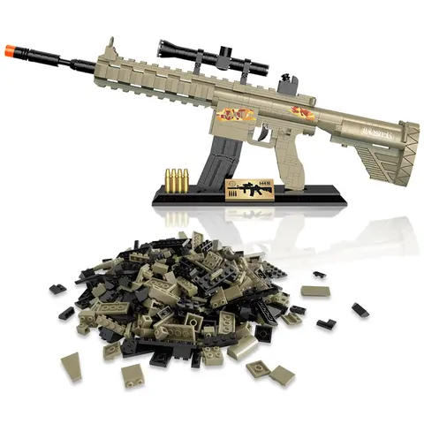 M416 Style Model Building Block Set, 1:2 Scale Collectible Bricks Kit, DIY Display Model for Adult, Home & Collector Room Decor, Perfect Christmas, Halloween & Birthday Gift