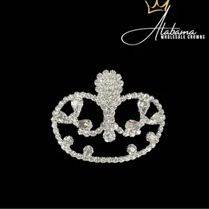 Crown Pin- Damian Series- Crystal Clear- Can Add Color