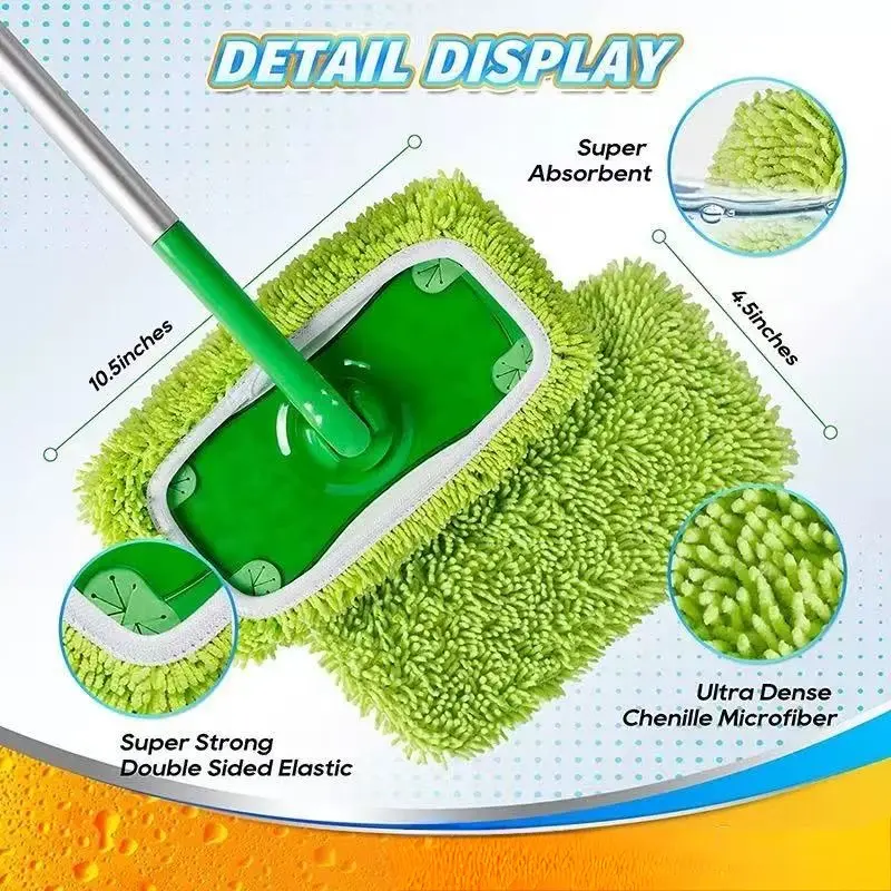 Reusable Ultra-fine Fiber Mop Pads(Mop Not Included),Compatible with Swiffer Sweeping Mop,Durable, Absorbent, Affordable,Washable Microfiber Pads for Mopping Floors