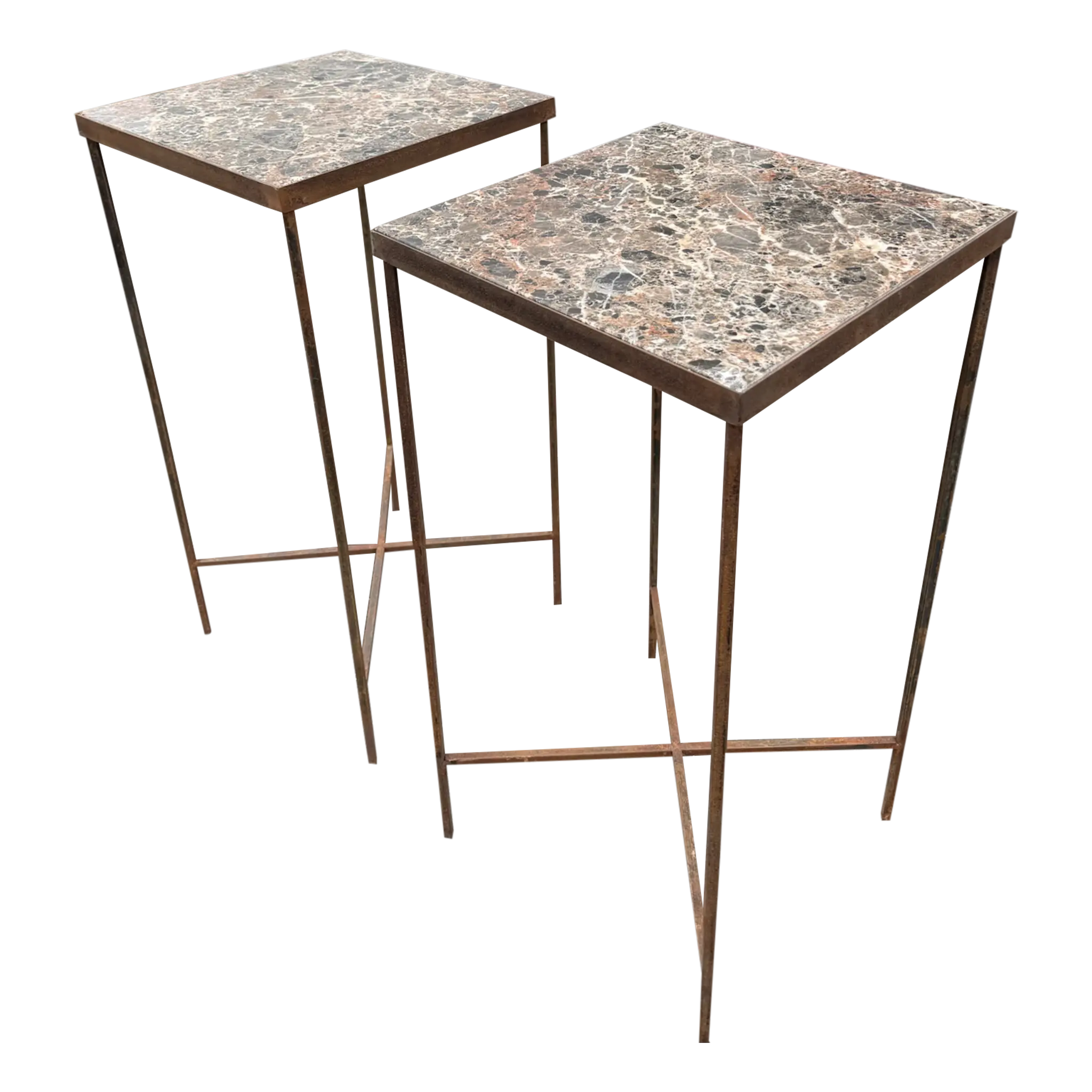 Square Marble Top Pedestal Table