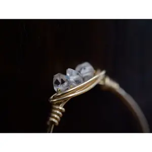 Herkimer Diamond Multi-Gemstone Statement Ring