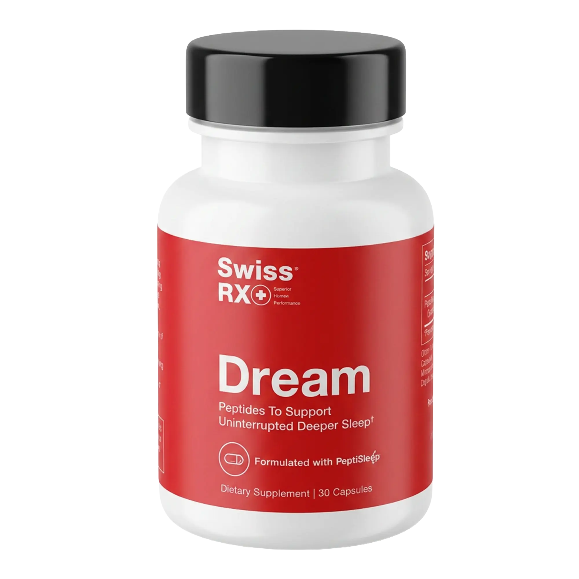 SwissRX Dream Peptides for Uninterrupted Deeper Sleep with PeptiSleep™ 250mg Capsules 30 Count for Enhanced Recovery and Performance Gains
