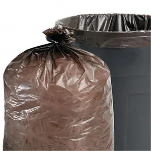 212 MAIN Eco-Friendly Recycled Resin Eco Bag, 56 Gal 1.5Mil 43x49 Brown Extra-Heavy Durable Trash Bag, 100/Pack Recyclable Can Liner Carton