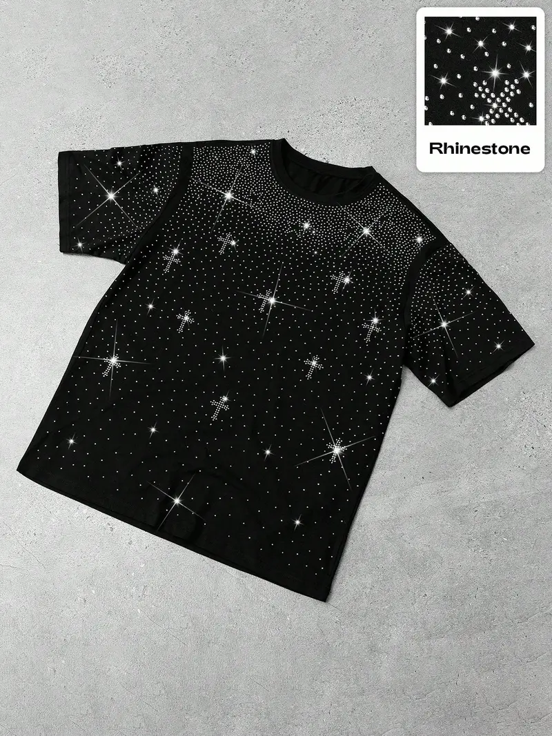 chrome hearts rhinestone shirt - TikTok Shop