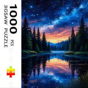 1000 Piece Large Paper Puzzle Set, Dawn Forest Theme, DIY Home Decoration & Interactive Fun, No Frame Included, Perfect for Family Activities, Jigsaw Puzzles