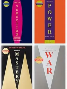 Robert Greene 4 Books Collection Set [The Concise Mastery; The Concise 48 Laws Of Power; The Concise Art Of Seduction and The Concise 33 strategies of war]