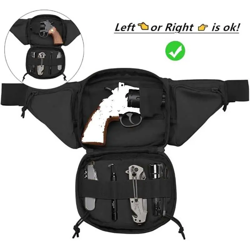 Tactical Fanny Pack Holster Concealed Carry Military Tactical Fanny Pack Waterproof Molle EDC Bag