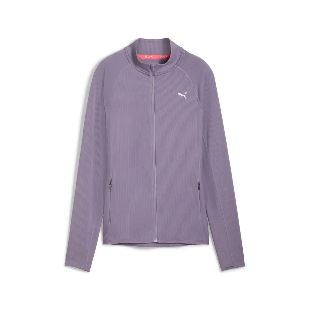 PUMA Womens Run For Her Ribbed Jacket Athletic Outerwear Casual - Purple