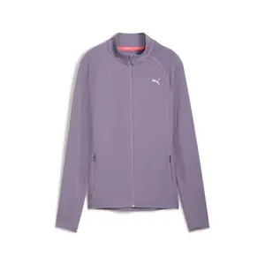 PUMA Womens Run For Her Ribbed Jacket Athletic Outerwear Casual - Purple
