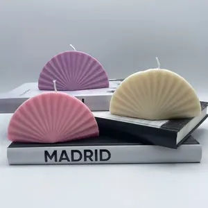 Scallop shell candle, Home decor candles, Pillar candles, Wedding and party favors, room aesthetic, Modern candle.