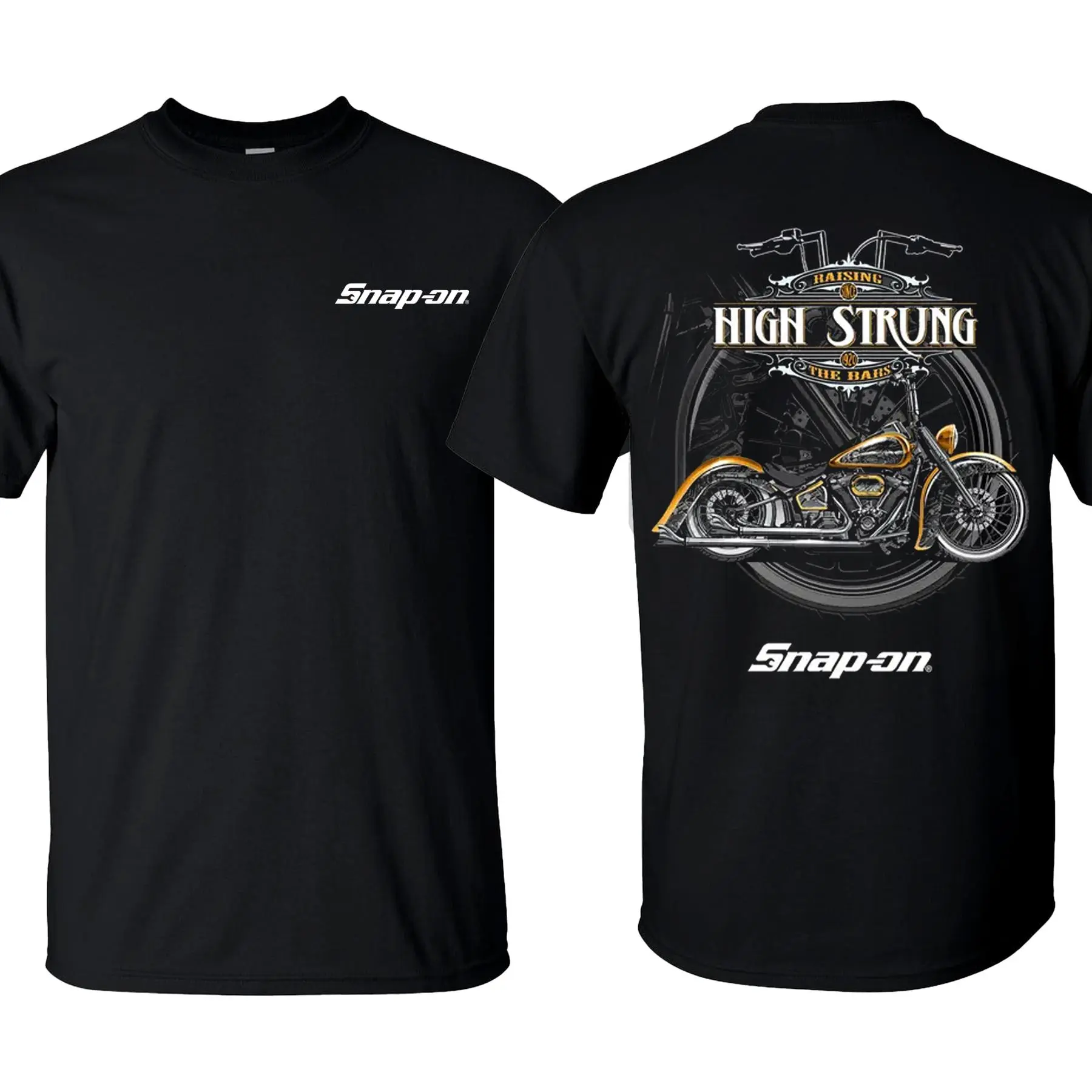 High Strung Motorcycle T-Shirt, Vintage Chopper Bike & Handlebar Graphic Design, Biker Graphic Shirt, For Motorcycle Riders & Garage Enthusiasts, Gift for Bikers or Custom Bike Lovers