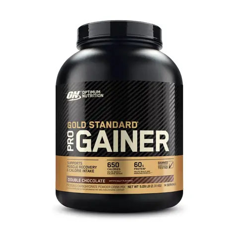 Optimum Nutrition Gold Standard Pro Gainer Gluten-Free Dietary Protein Powder Supplement, 5.09 lbs Blendable Instant Mix, 60g Protein-82g Carbs, Chocolate Flavor, 24 Months Shelf Life, Fitness Lean Muscle Booster for Adults