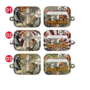 Camouflage Hunter AirPods Case – Western & Religious Cross, Ducks, Flames & JESUS SAVES Design, Fits AirPods Pro (Gen 1/2) & AirPods (Gen 1/2/3), Unique Gift for Hunting & Country Lifestyle Fans