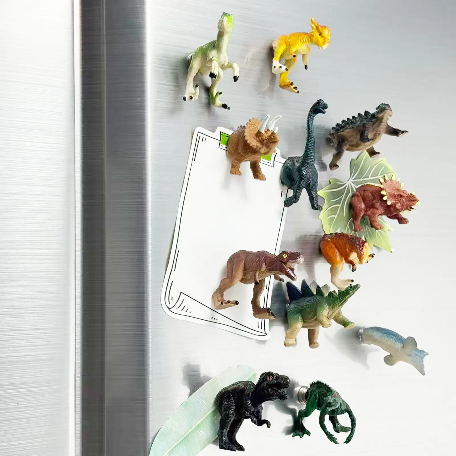 12 Piece Dinosaur Fridge Magnets, Fridge Magnet Set, Prehistoric Animal Shapes for Kitchen Office Cabinet Home Decor, Fun Refrigerator Accessories, Refrigerator Decorating Magnet, Magnetic Refrigerator Magnets