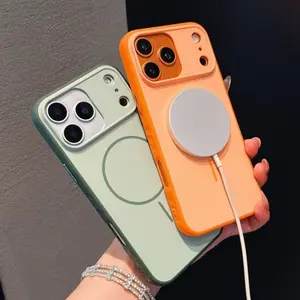 2-Tone Matte Skin-Feel Customized Acrylic Shell Cellphone Case for IP16 & IP17 Pro Max, Ultra-Thin Protective Cover with Grip Boost, Handheld Devices Accessory (Includes Screen Protector) Protection Smartphone