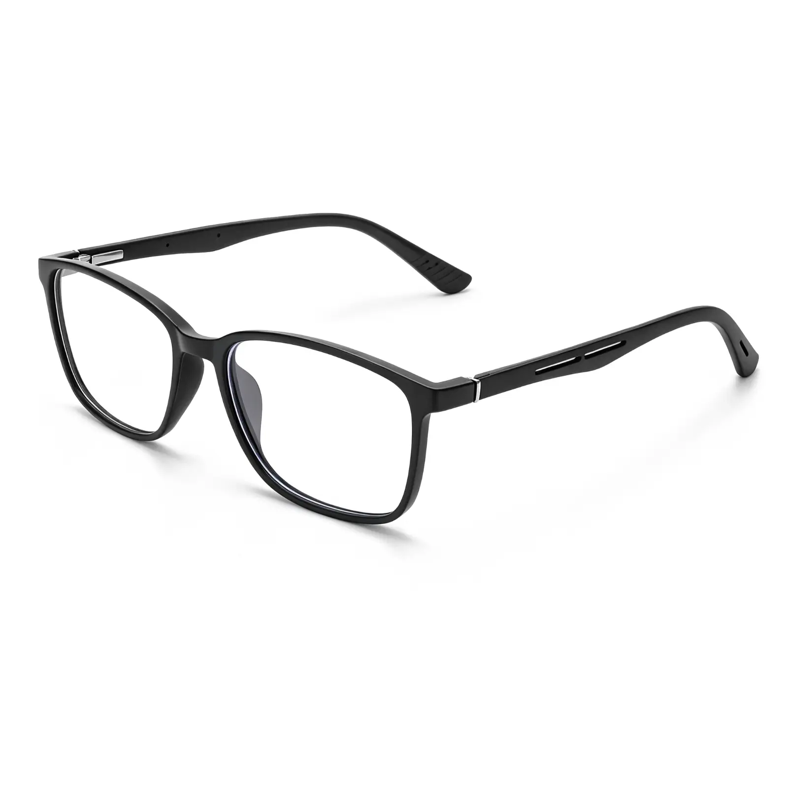 2026 New High Quality Eyewear Blue Light Blocking Frame Glasses - Men’s Gloss Black Non-Prescription Accessories, Daily Shades Look for Computer Use, Work, Birthday Gifts