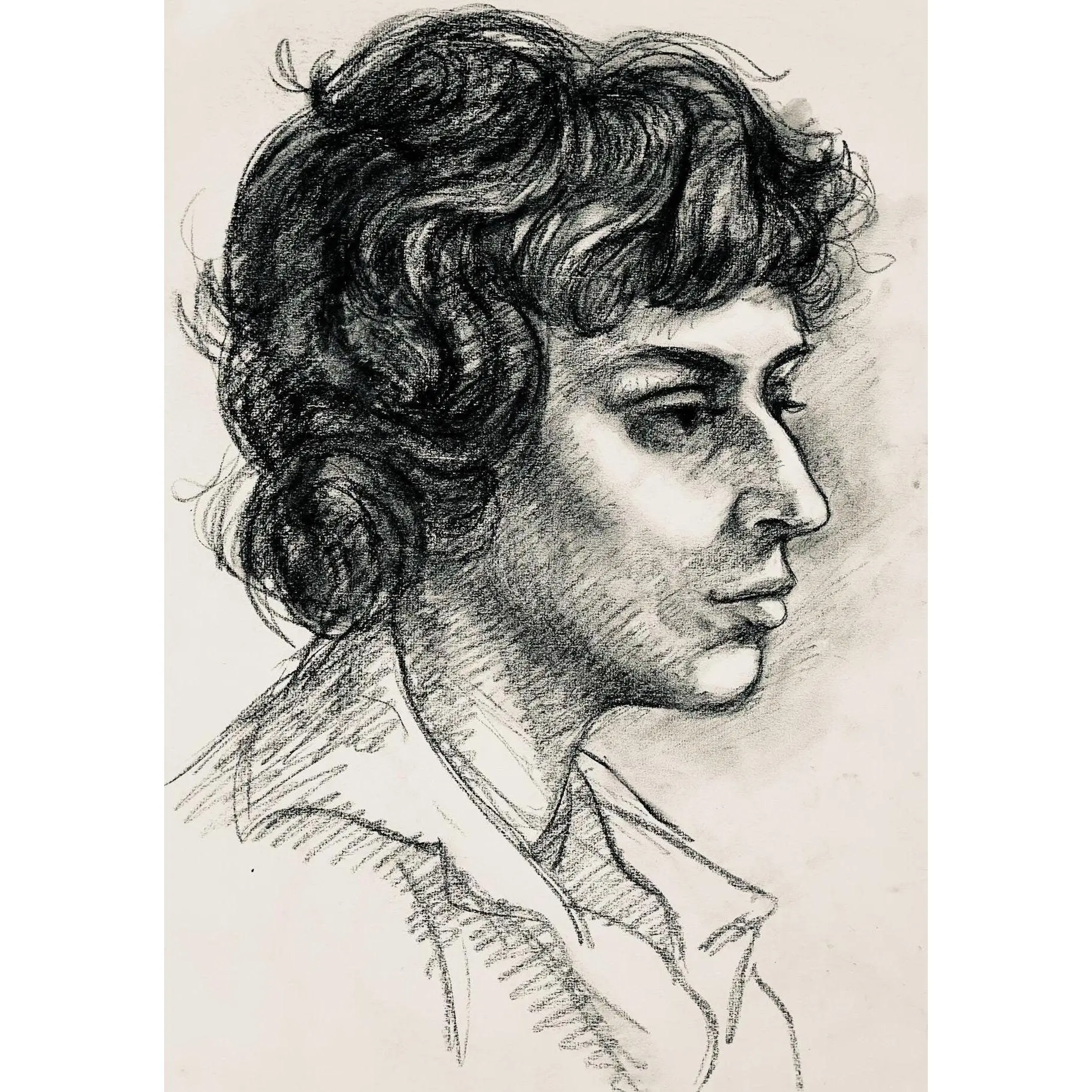 Ian Hornak, Renaissance Female Figure Study, 1963, Original Drawing