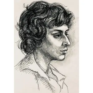 Ian Hornak, Renaissance Female Figure Study, 1963, Original Drawing