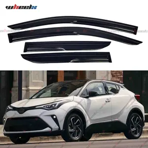 2017-2022 Toyota  C-HR AX10 AX50 - 4-Pieces Window Sun Visors, Side Window Deflectors , Dark Smoke Acrylic Rain Guards, UV Protection, No-Drill Easy Installation