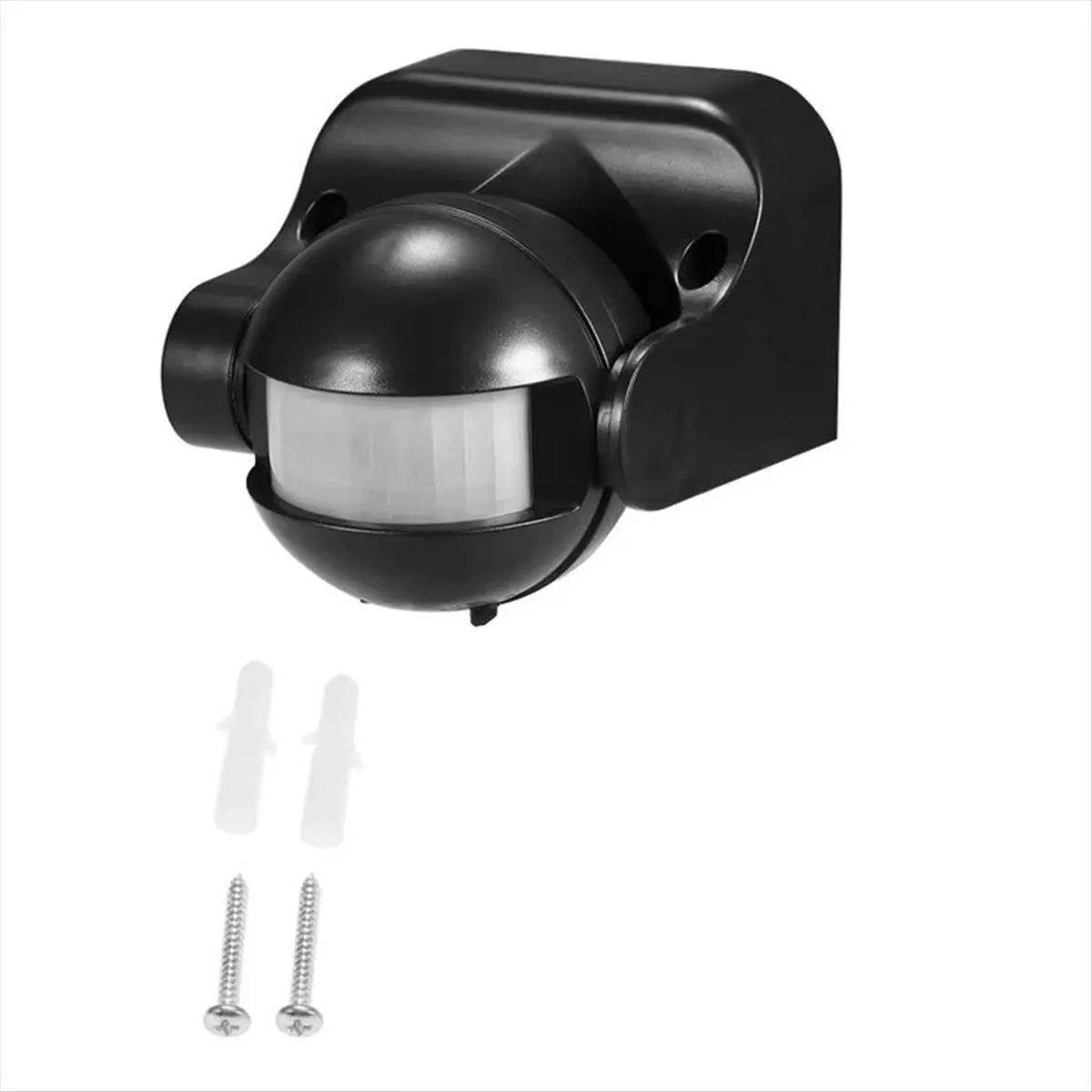 AC 110V-240V PIR Infrared Motion Sensor Switch 180 Degree Motion Detection Delay Time Adjustable Waterproof Black