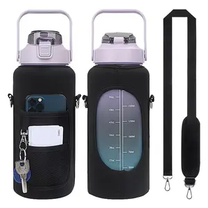 Sports Water Bottle Set, 1 Count Large Capacity Sports Water Cup Set, Adjustable Water Bottle Bag, Water Bottle Holder, Kitchen Storage and Organization