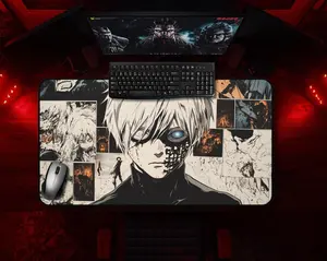 [ SALE UP 45% ] Tokyo Ghoul Mousepad MTG Gaming Desk Mat Ken Kaneki Anime Desk Pad Dark Anime Gift for Fans