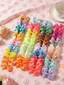40pcs Cute Butterfly Shape Hair Clips, Fun Colorful Hair Accessories, All Season Polyester Bow Hairclips, Casual Daily Wear, Holiday Party, All Seasons Hair Clips