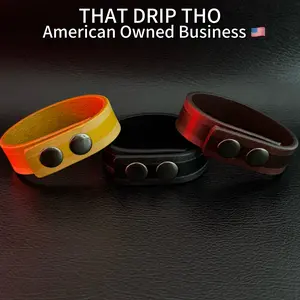 ThatDripTho Handcrafted Leather Snap Bracelet – Minimalist Unisex Adjustable Wristband, Premium Daily Wear Jewelry for Couples, Birthday Gifts, Christmas,Special Occasions