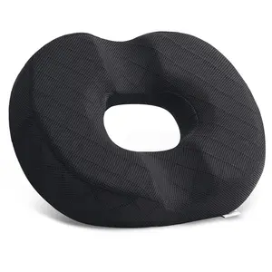 Memory Foam Donut Seat Cushion for Sitting Comfort, Pressure Reducing Chair Pad with Washable Cover, Ergonomic Support Pillow for Office Chair, Car Seat, Travel & Daily Use
